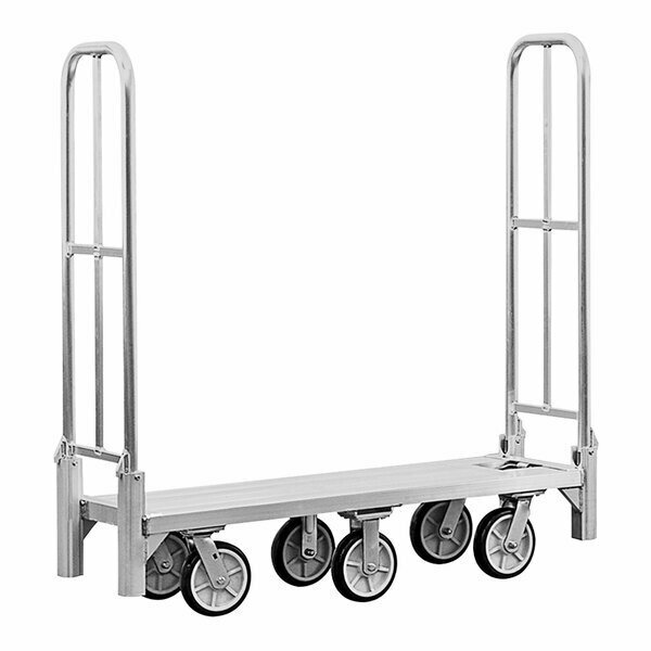 New Age 18'' x 56'' Folding Bulk Delivery Platform Truck with 8'' Casters 30ABDT18568B
